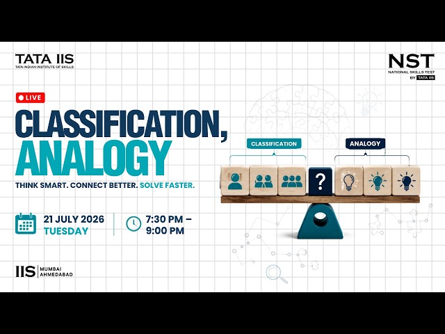 Classification & Analogy  National Skills Test (NST) Preparation Series by Tata IIS