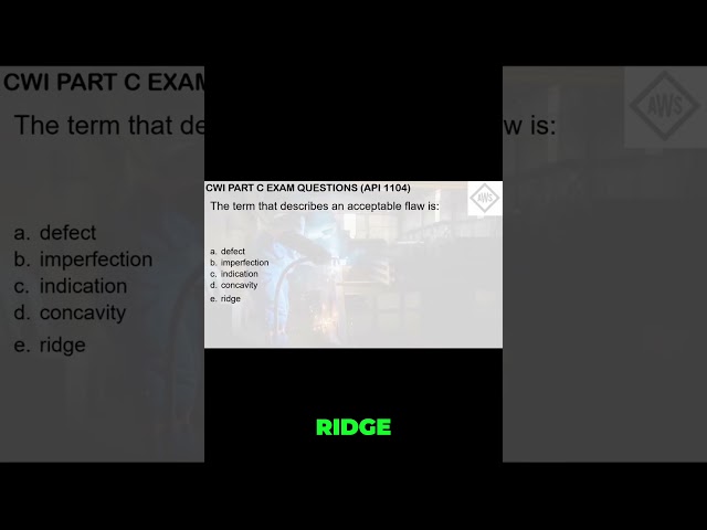 CWI Part C Question! Defect or Discontinuity?