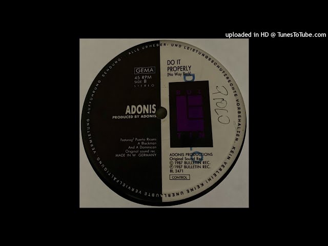 Adonis | Do It Properly (No Way Back)