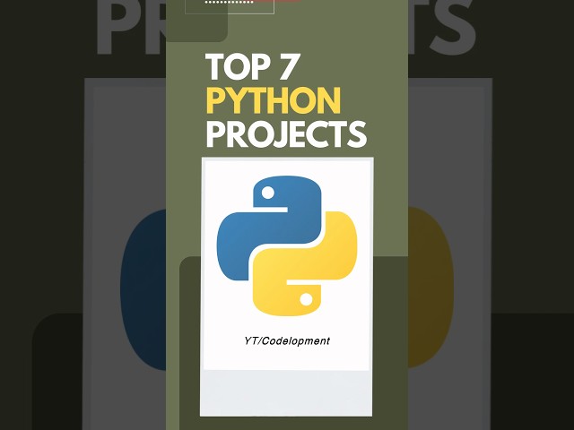 7 Python Coding Projects with Source Code 😍 #shorts #cseprojects