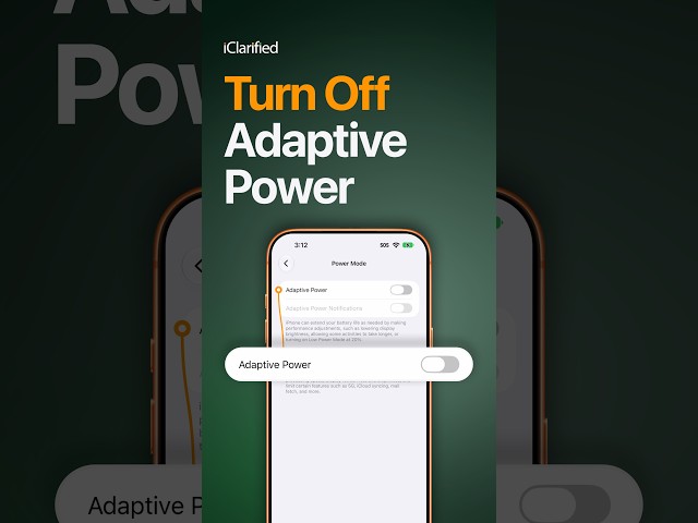 How to Turn Off Adaptive Power on iPhone