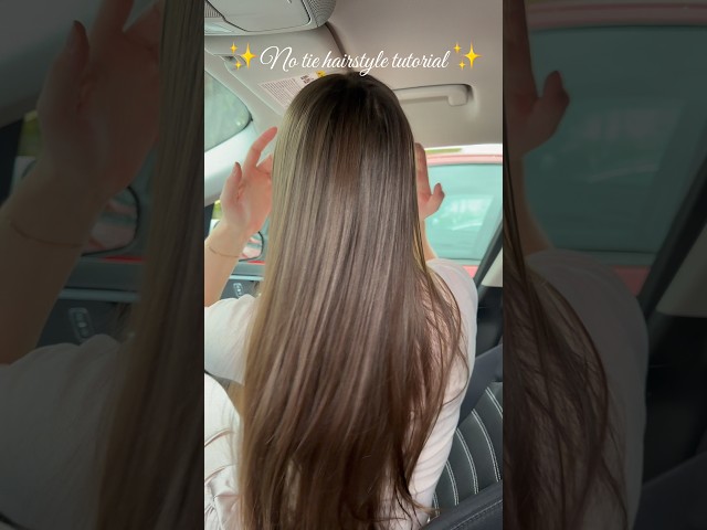 No tie hairstyle tutorial ✨💫 #hair #reallifehacks #lifehacks #diyhairstyle #hairstyle #secrethacks