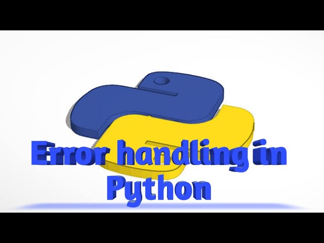 Error handling in Python