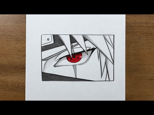 How to Draw Kakashi Hatake’s Sharingan Eye | Naruto Drawing Tutorial