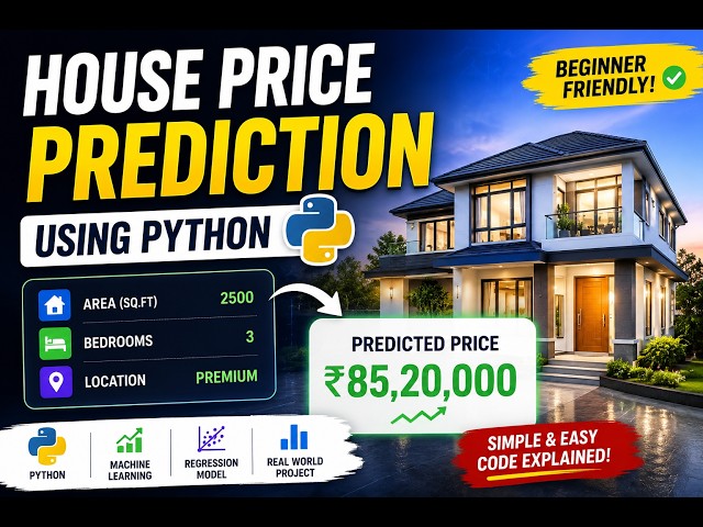 🏠 House Price Prediction Using Python | Beginner-Friendly Machine Learning Project