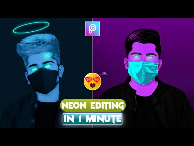 Instagram Viral Editing - New Neon Glowing Effect In Picsart In 2 Minute - Deepak Creations