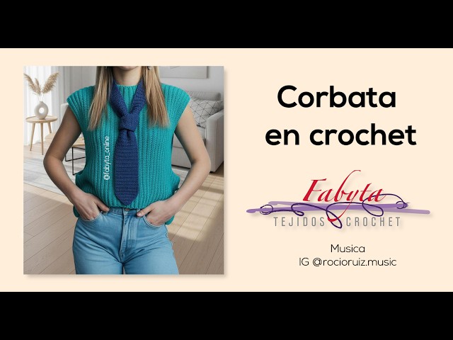 Easy, unisex crochet tie