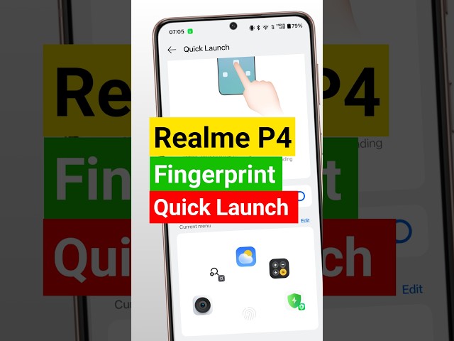 Fingerprint Quick Launch Setting Realme P4 #techshorts #android
