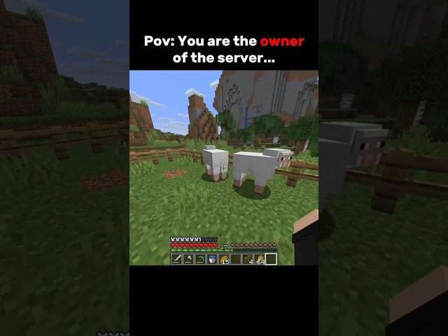 POV : You're The Owner Of The Server....💀 #minecraft