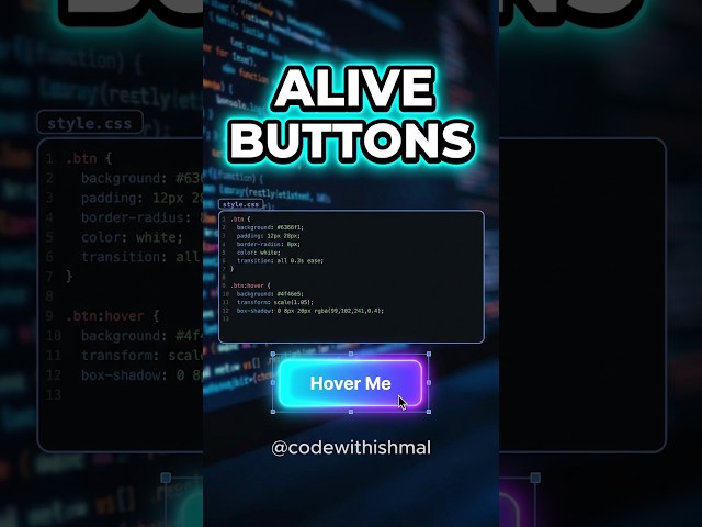 This CSS Trick Makes Buttons Feel Alive - CSS Transitions Explained in 30 Seconds #mernstack #coding