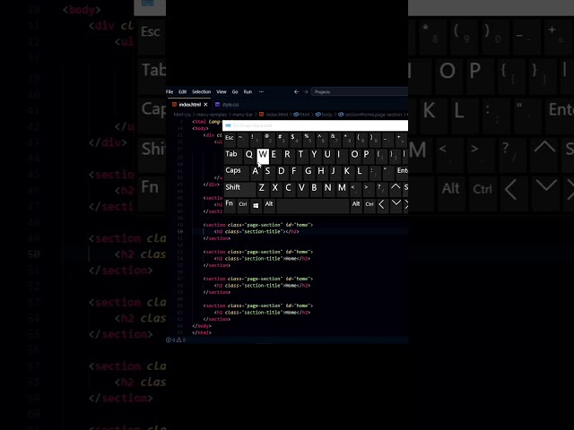 Create a menu bar with HTML CSS 💛 #ui #coding #uidesignlearning #codeeveryday #codelife #codecamp