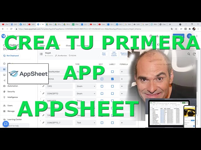 APPSHEET EXAMPLES Create your first APP for mobile or cell phone easily