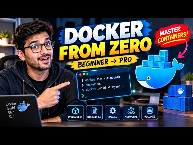 Docker Basics for Beginners: Complete Tutorial | Containers, Dockerfile, docker run & More