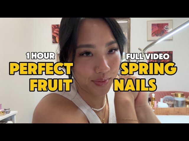 FULL NAIL SESSION 💅🏻 | Fruits spring nails 🍓🫐🍋🍋‍🟩🍊