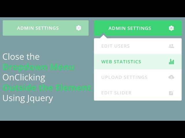 How to hide the Dropdown Menu on clicking outside of the element in Jquery || Simple Dropdown Menu