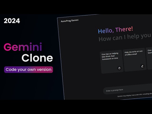 Let's Code Google Gemini Using Vanilla JavaScript and Gemini Free API - Gemini Clone In JavaScript