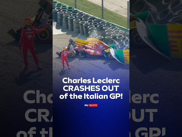 A huge crash for Charles Leclerc causes a red flag at the Italian Grand Prix 😱