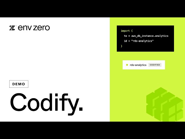 env zero Demo: Codify Everything