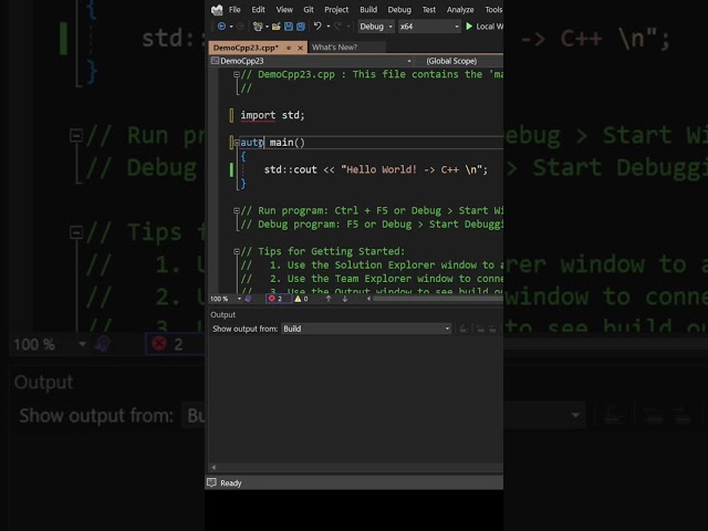 C++23 | Visual Studio