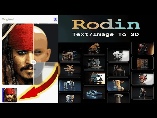 RODIN AI : Turn ANY Text/Image to 3D | AI 3D Modeling – Instantly! | Experience RODIN AI’s Magic!"