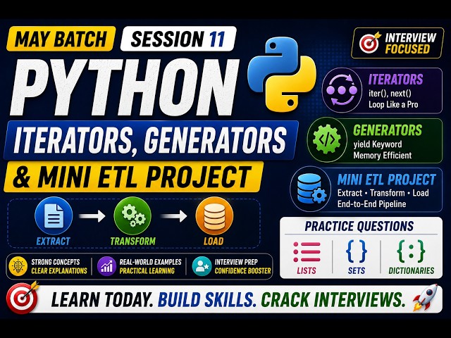 Python Iterators, Generators & Mini ETL Project | May Batch DE Roadmap #11