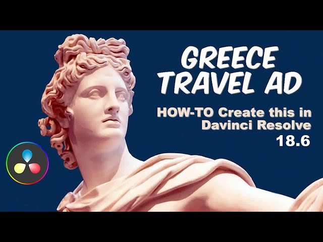Davinci Resolve for Beginners - Greece Travel Ad. No Effects! #davincirsolve #davinciresolvetutorial