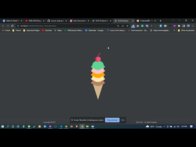 Create a Ice Cream By HTML & SCSS. || Abed Hossain ||