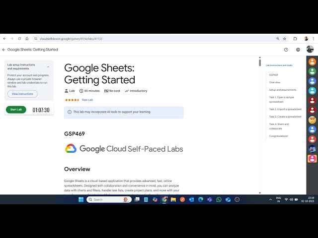 Google Sheets: Getting Started || Lab Solution || Google Cloud Arcade 2025