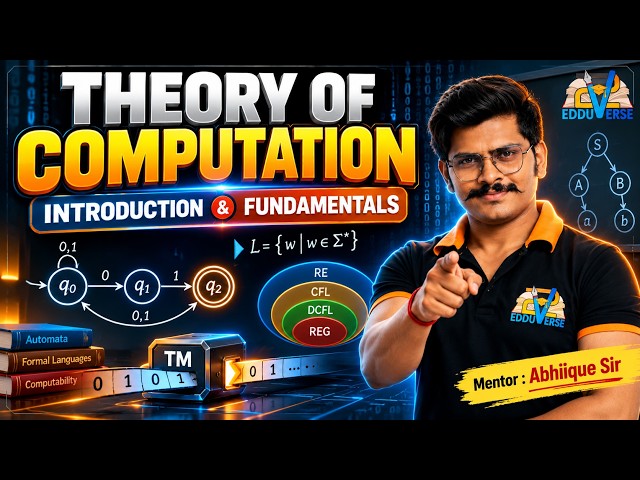 Theory of Computation | Introduction & Fundamentals | V2 Edduverse | Abhiique Sir