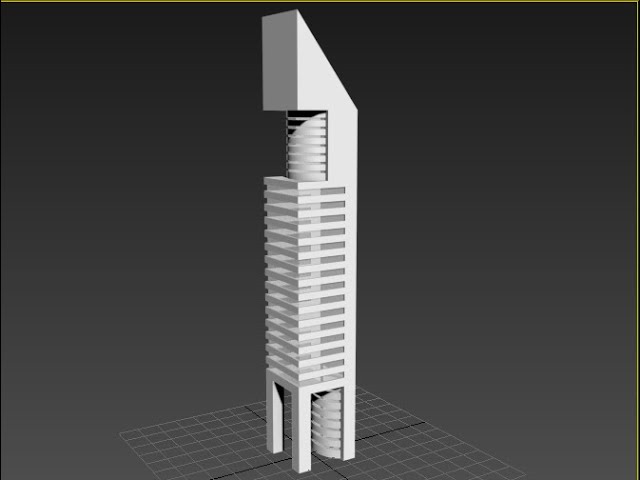 3ds max modeling a building using boolean