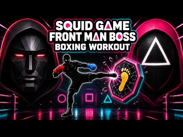 🔺 SQUID GAME STYLE BOXING 🥊 Front Man Boss Fight | Human Tetris Workout Game 🎮 Immersive Warm Up 🔥