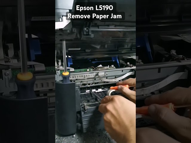 How to remove paper jam of Epson EcoTank L5190 Printer #shorts #short #shortvideo #epson