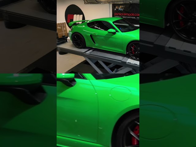 Porsche 718 GT4 MILLTEK Exhaust Upgrade for LOUDER Roar! #milltek #porschegt4 #porsche #gt4 #garage