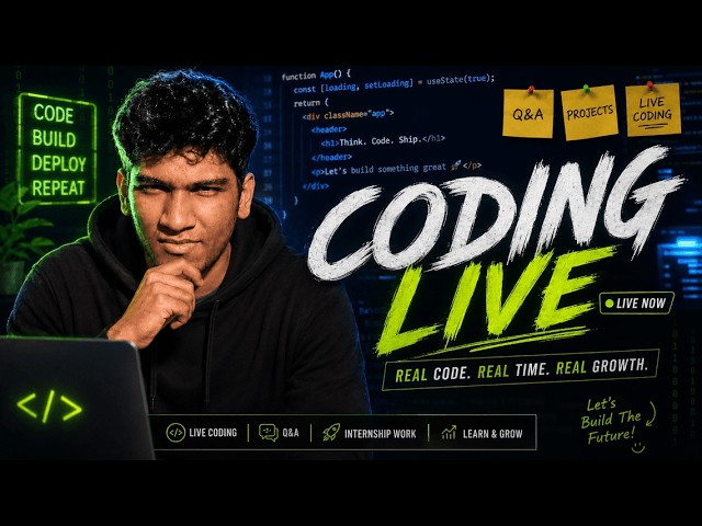 🔴 Live Coding Session | Project Work and Learning Thingssss !!!
