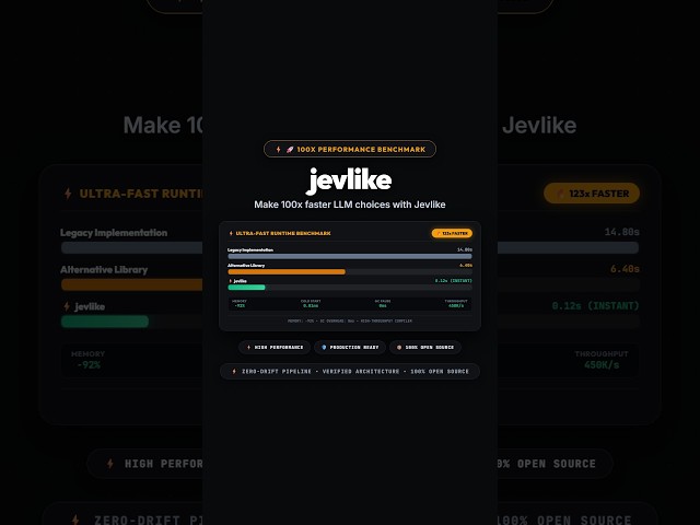 Make 100x faster LLM choices with Jevlike 🚀