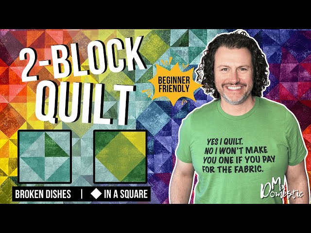 Terrific Tenons Quilt Tutorial | Broken Dishes + Diamond in a Square with Libs Elliott Glaze