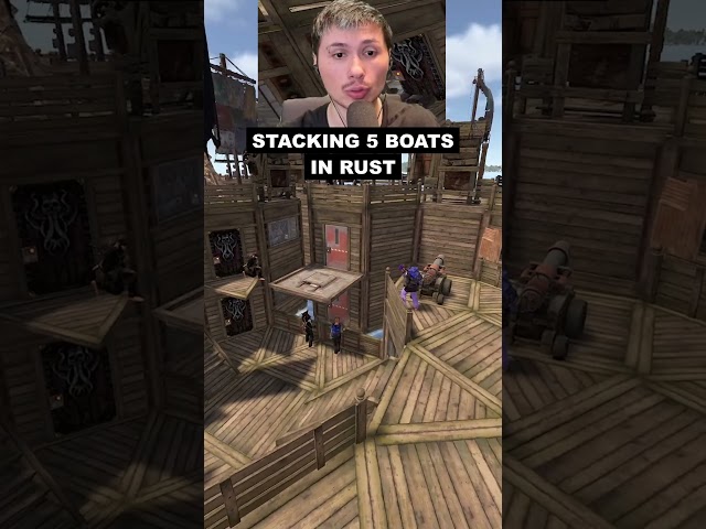 STACKING 5 BOATS IN RUST #shorts #rust #gaming