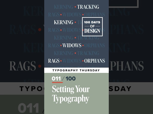 Setting Your Typography | Day 11 of 100 Days of Design  #shorts