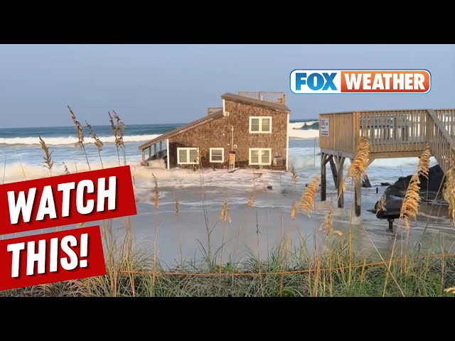 North Carolina Home Collapses Into Ocean During Hurricane Ernesto's Swell