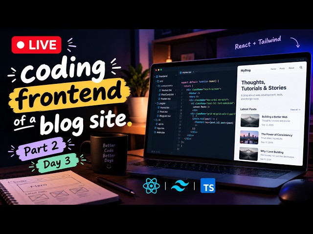 coding frontend of a blog site- part 2 | day 3 | 17th sep , 2026