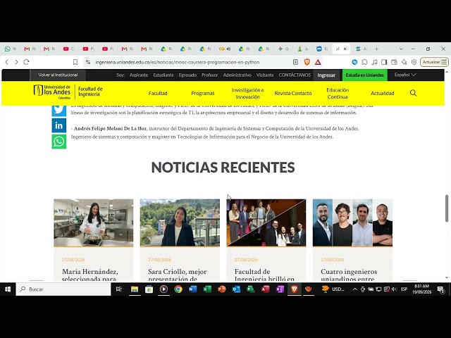 UniAndes, Curso gratuito de Python en la plataforma Coursera