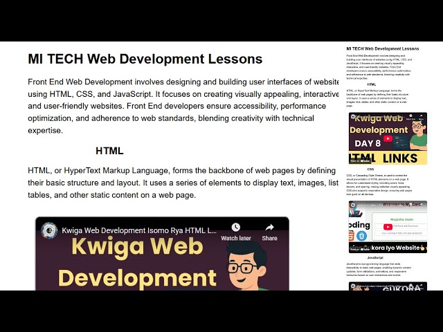 Dore Uko Bakora Website Muri HTML and CSS | Build Responsive Website with HTML and CSS