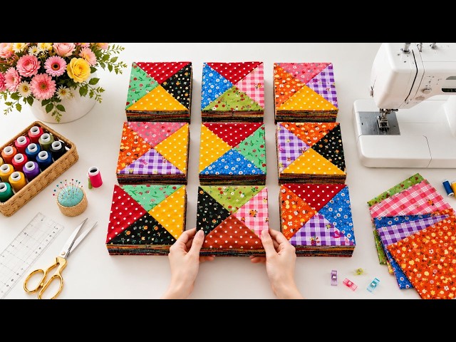 The Simple Quilt Pattern That Looks Amazing With ANY Fabric - Super Easy & No Pattern Needed!