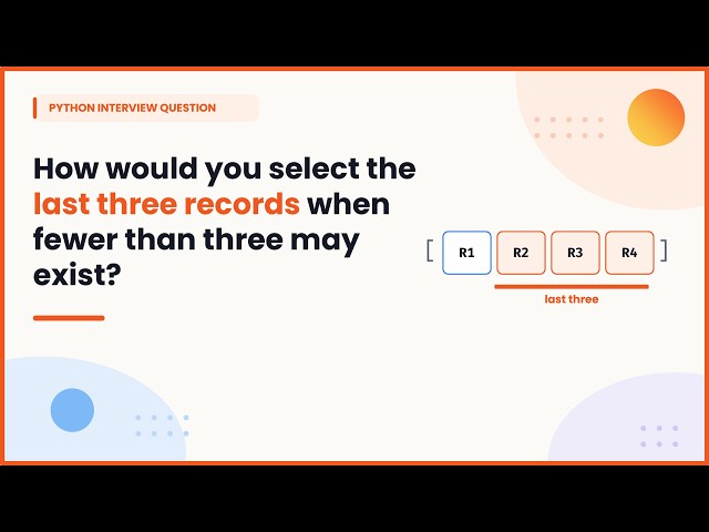 Get Last 3 Items Safely in Python — records[-3:] | Python Interview Question (Hindi) #python