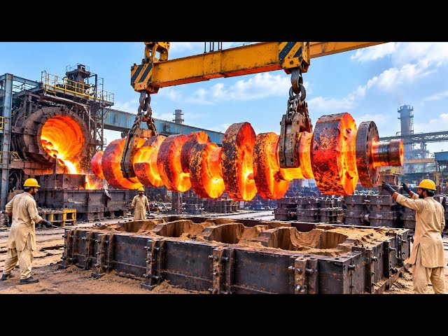 Amazing Crankshaft Manufacturing Process | From Raw Casting to Finished Product