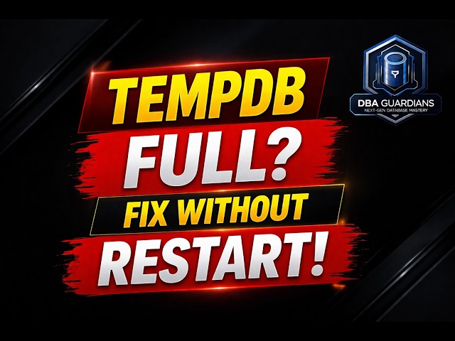 TempDB Full? 😱 Fix & Shrink Without Restart | SQL Server DBA Real-Time Solution