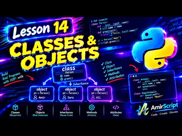 Python for Absolute Beginners - Lesson 14: OOP - Classes & Objects (Full Course 2026)