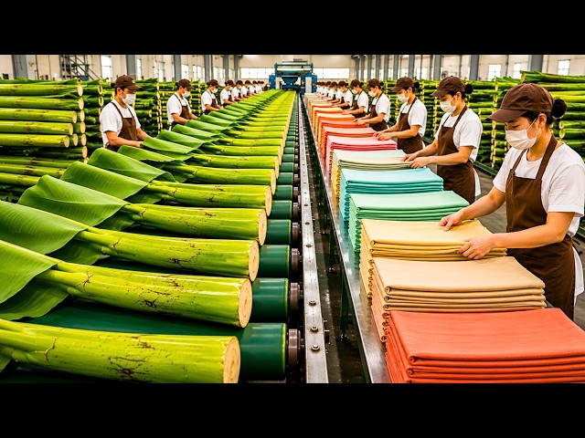 How Billions of Banana Stems Become Luxury Bags, Rugs and Fabric | Full Factory Process