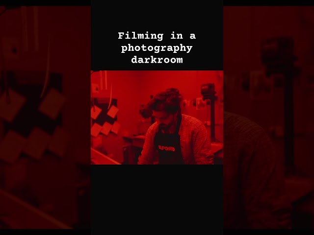 Filming in a photography darkroom
