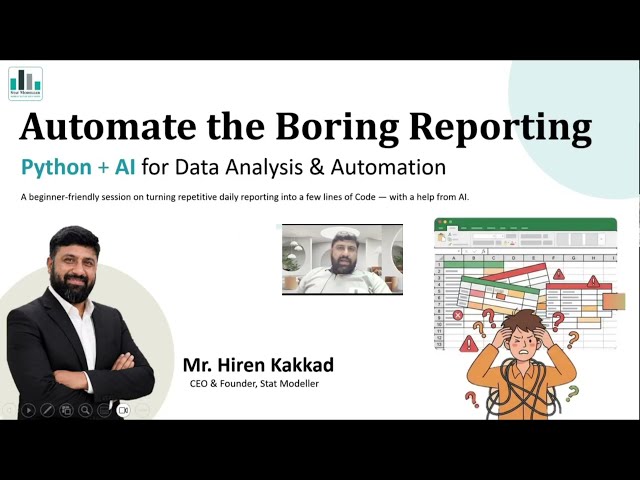Automate Excel Reports Using Python + AI | FREE Full Workshop (Beginner to Advanced)